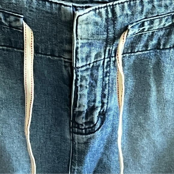 Y2K Vintage Tommy Hilfiger Flag Logo Denim Mini Skirt Size 3 EUC - Picture 4 of 13